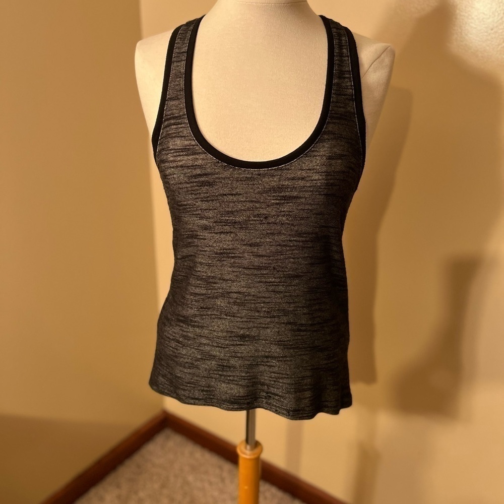 Rock & Republic Black Heathered Racerback Tank Sz XS
